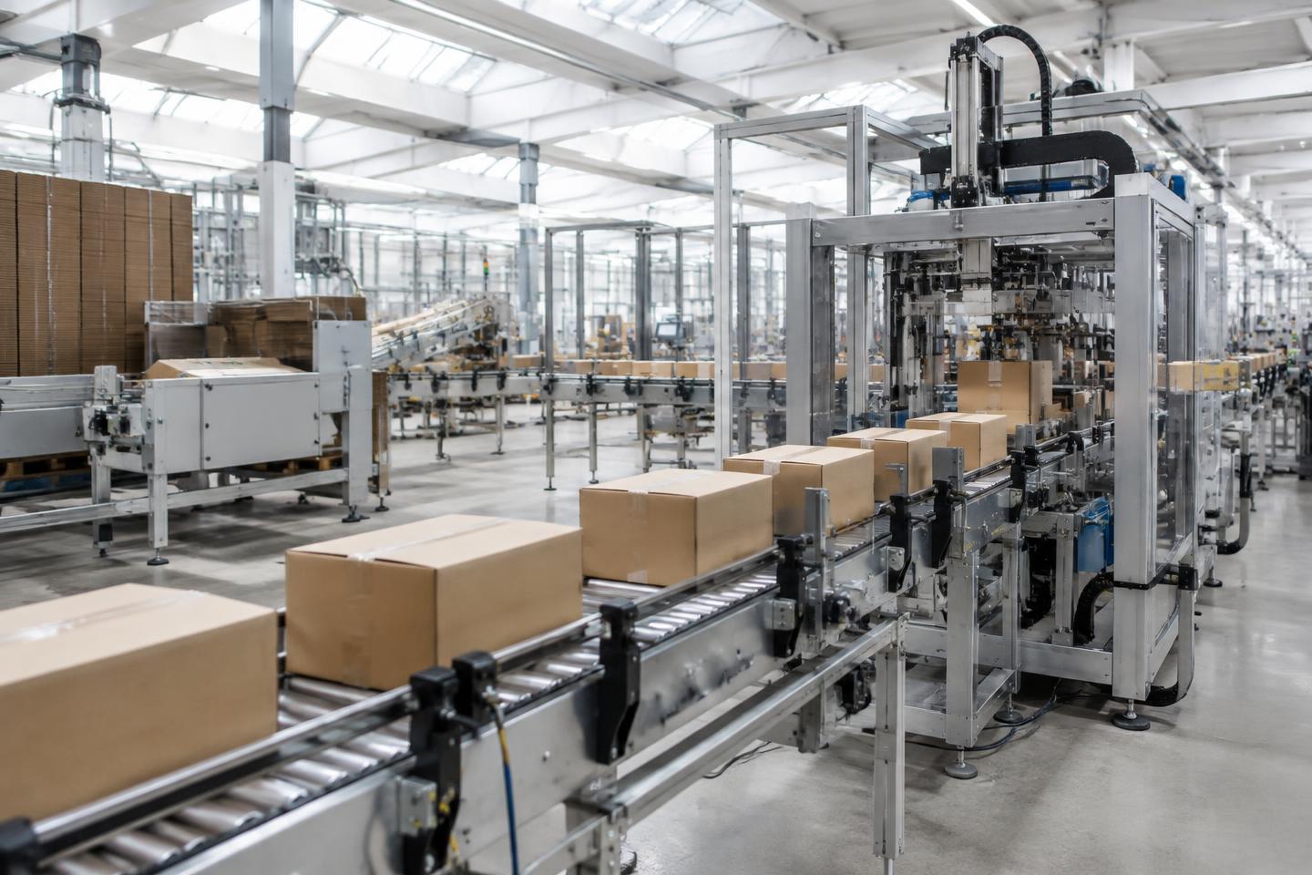 Conceptual packaging & manufacturing industry imagery — not a KADULI facility